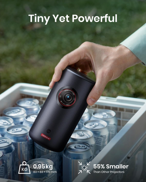 Proiector video portabil Anker Nebula Capsule 3 Laser, 1080p, WiFi, 300 ANSI-Lumen, Dolby Digital [4]