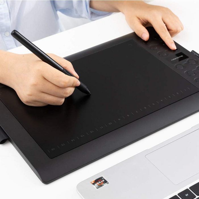 Tableta grafica GAOMON M106K PRO, 10x6,25 inch, 8192 nivele, Windows/Mac/Android, Negru [3]