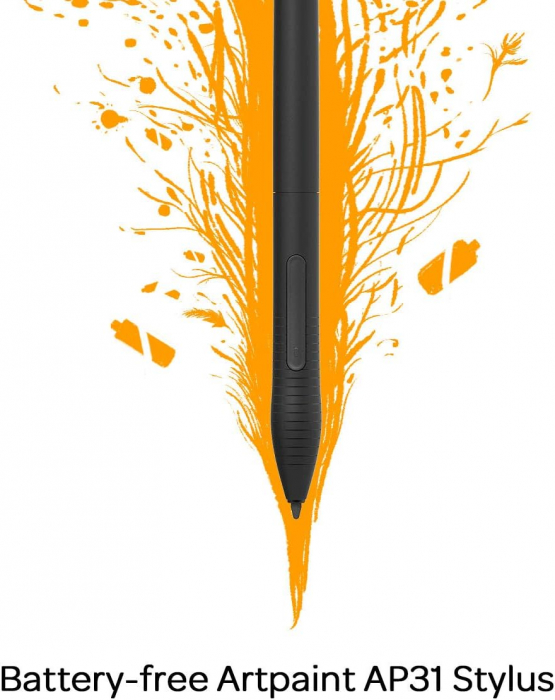 Tableta grafica GAOMON M10K 2018, 250PPS, 5080LPI, 16:9, Stylus cu 8192 niveluri de presiune, 1 tasta zoom si 10 taste express, 255x159 mm suprafata activa, Negru [4]