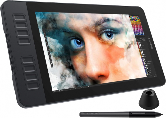 Tableta grafica GAOMON PD1161, Display, 11.6", IPS HD, Stilou cu 8192 niveluri de presiune, 8 taste de comanda rapida, Negru [1]