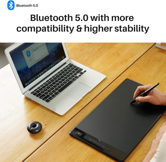 Tableta grafica HUION Inspiroy Giano G930L tableta wireless este dotata cu un ecran inteligent mini LCD si cu un stilou fara baterie de presiune PW5178192 13.6 inci [6]