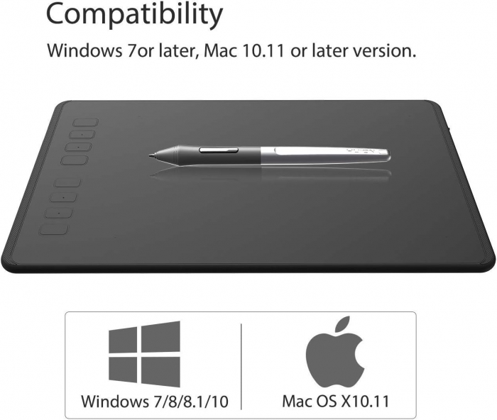 Tableta grafica Huion Inspiroy H950P, 8.7x5.4", 8 taste rapide, 266 PPS, 8192 niveluri presiune, PW100 Pen fara baterie, TILT ±60°, include 8 varfuri rezerva [5]