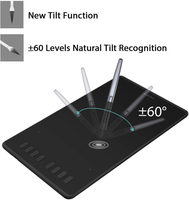Tableta grafica Huion Inspiroy H950P, 8.7x5.4", 8 taste rapide, 266 PPS, 8192 niveluri presiune, PW100 Pen fara baterie, TILT ±60°, include 8 varfuri rezerva [4]