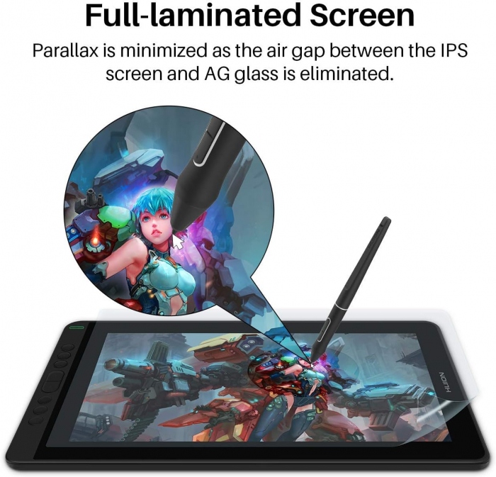 Tableta grafica Huion Kamvas 13, USB C/HDMI, Stilou PW517, Cosmo Black [3]