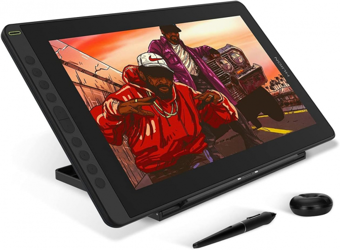 Tableta grafica Huion Kamvas 16 (2021) 15.6" FHD, IPS, USB-C, TILT, 8192 niveluri presiune, include, Manusa, 10 varfuri de rezerva [1]