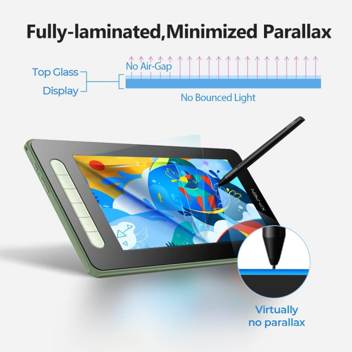 Tableta grafica XP-PEN Artist 10 GEN 2, 10.1" FHD Laminat, TILT, USB Type-C, 88% RGB, include Pen X3 Elite, Manusa, 10 varfuri de rezerva, Verde [6]