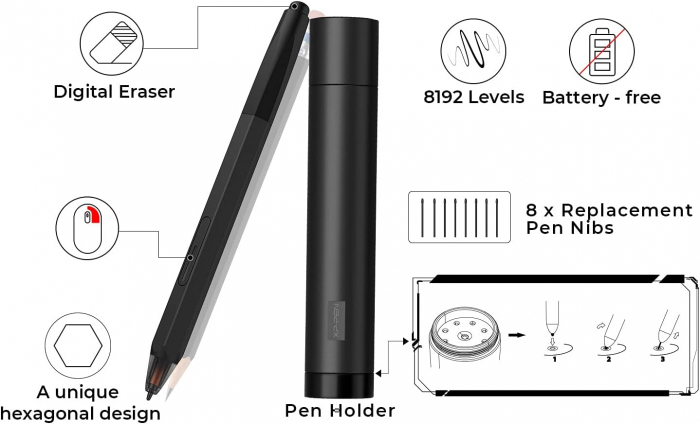 Tableta grafica XP-PEN Artist 12, 11.6" FHD, 8192 niveluri presiune, include Artrage 5, Manusa, 8 varfuri de rezerva [5]