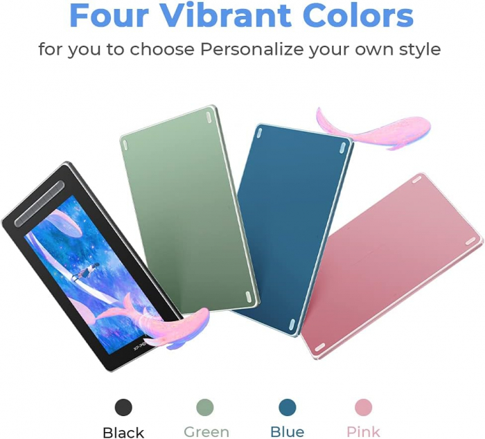 Tableta grafica XP-PEN Artist 12 GEN 2, 11.9" FHD Laminat, TILT, USB Type-C, 94% RGB, include Pen X3 Elite, Manusa, 10 varfuri de rezerva, Albastru [2]