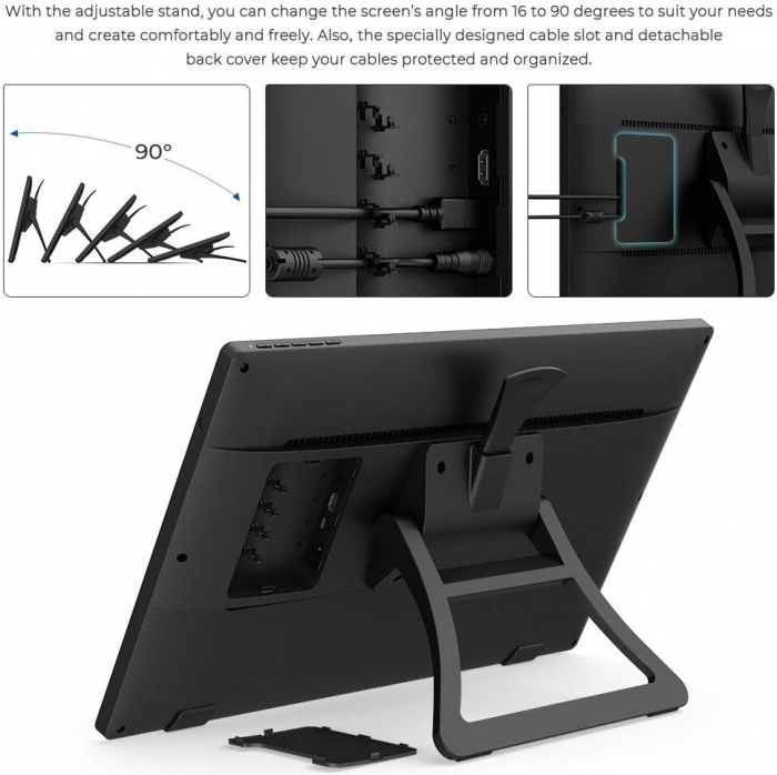 Tableta grafica XP-PEN Artist 22 Generatia 2, 21.5" FHD, TILT, 86% RGB, include Stand Ajustabil, Artrage 5, Manusa, 8 varfuri de rezerva [5]