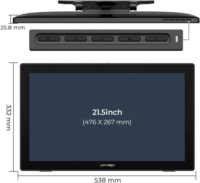 Tableta grafica XP-PEN Artist 22 Generatia 2, 21.5" FHD, TILT, 86% RGB, include Stand Ajustabil, Artrage 5, Manusa, 8 varfuri de rezerva [2]