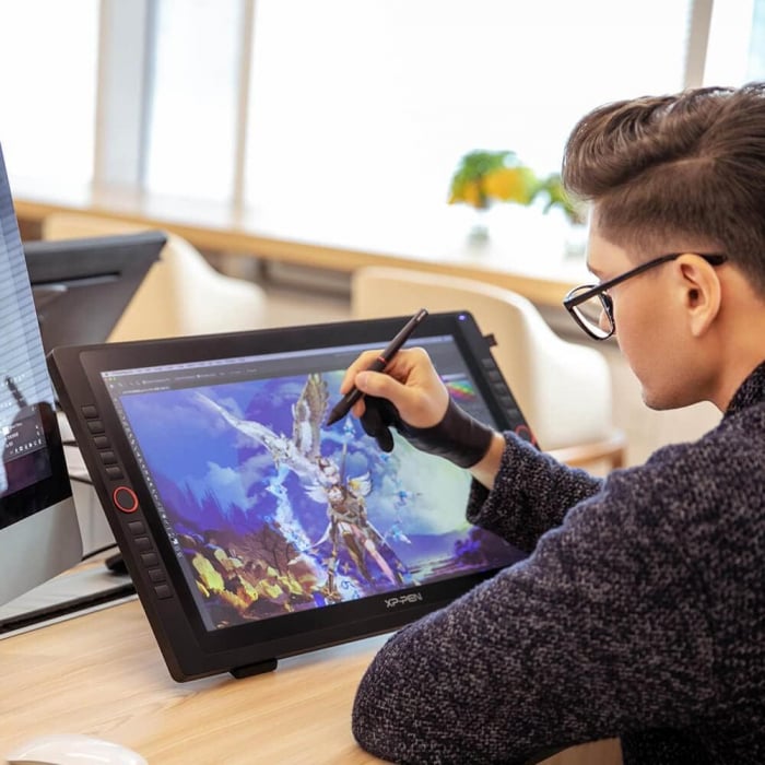 Tableta grafica XP-PEN Artist 22R PRO, 21.5" FHD, 82% RGB, include Stand Ajustabil, Artrage 5, Manusa, 8 varfuri de rezerva, TYPE-C [2]