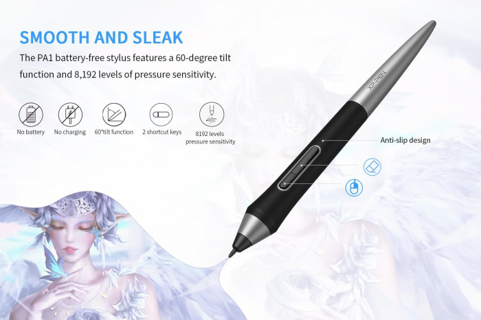 Tableta grafica XP-PEN Deco PRO MW, 9x5", 8 Butoane, 8192 niveluri presiune, conexiune Bluetooth, Pen-Stand, 10 varfuri de rezerva [5]