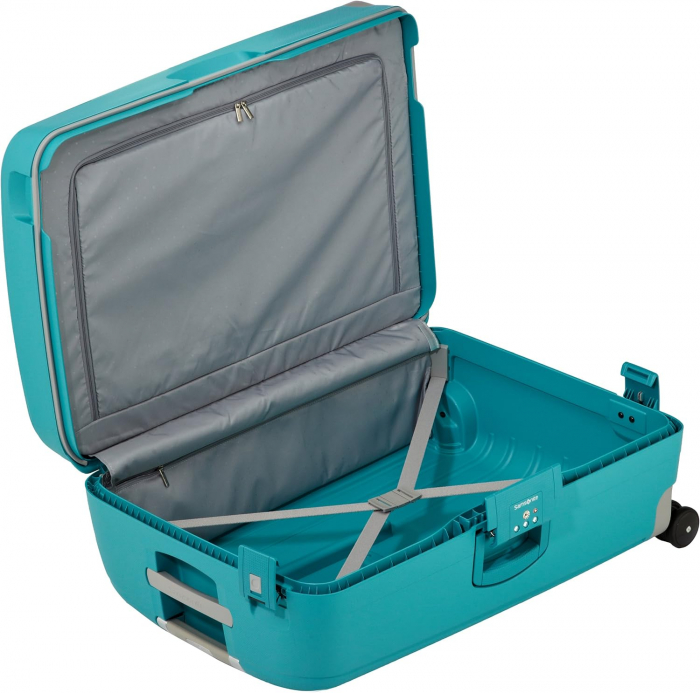 Troler Samsonite S Cure, Aqua Blue, 69 cm, 4 roti [4]