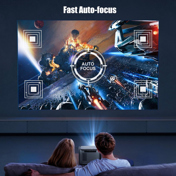 Videoproiector Byintek X25, Full HD, 680 ANSI lumeni, Android 9.0 [6]