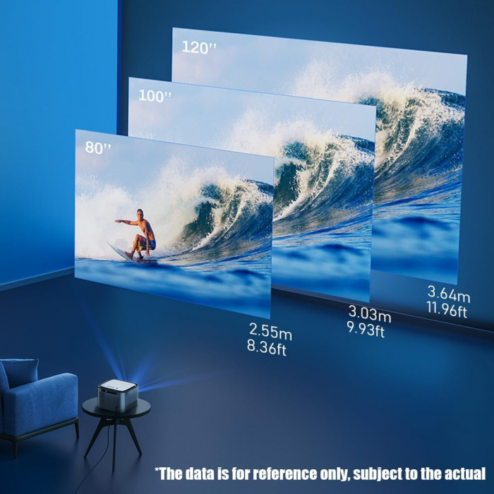 Videoproiector Byintek X25, Full HD, 680 ANSI lumeni, Android 9.0 [2]