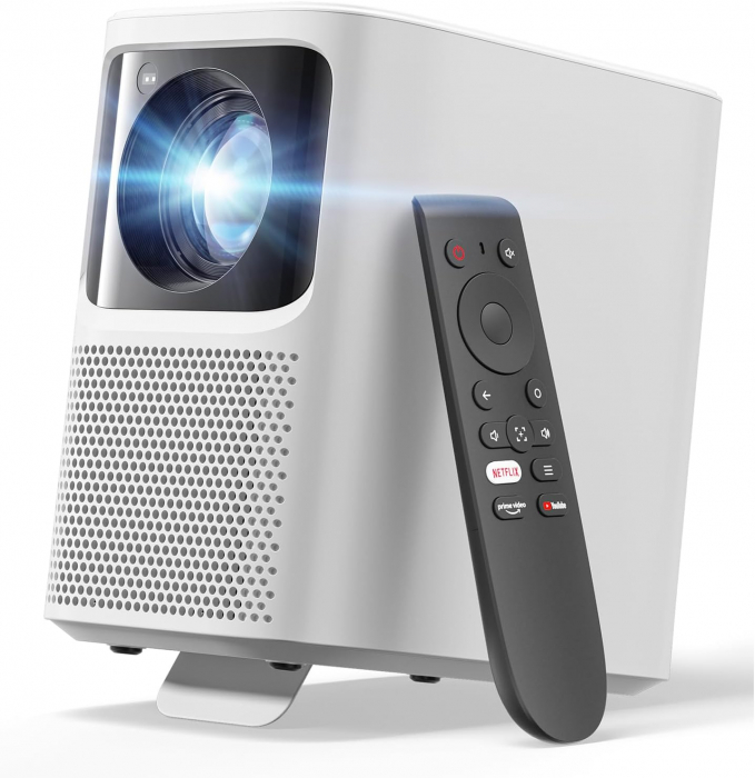 Videoproiector Emotn N1 500 ANSI Lumeni, Netflix cu licenta oficiala nativ 1080p Full HD, focalizare automata, corectie trapezoidala automata, imagine de 120 inchi, Dolby Audio, 5G Wi-Fi si Bluetooth  [1]