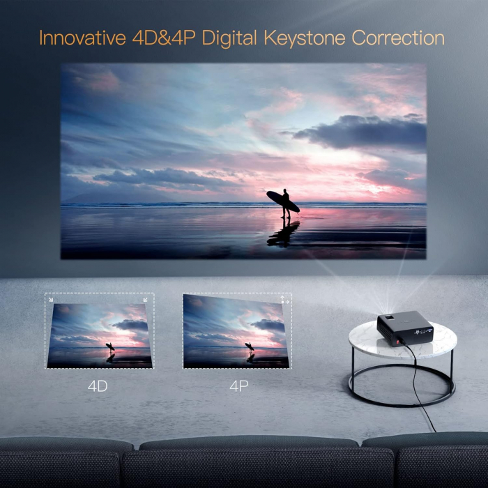 Videoproiector TOPTRO x5, 5G WiFi Bluetooth 4K, Full HD 1080P [3]