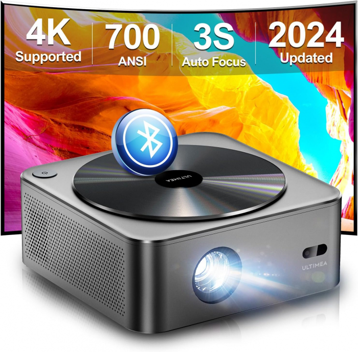 Videoproiector ULTIMEA Apollo P40 21000 lumeni 4k acceptat cu focalizare automata/Keystone, Full HD 1080P nativ Home Cinema [1]