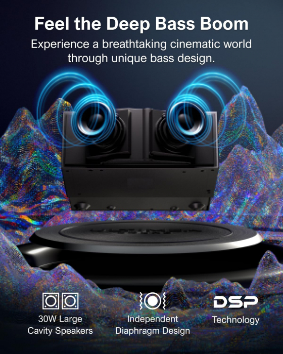 Videoproiector ULTIMEA Apollo P60 WiFi Bluetooth 900 ANSI Lumeni, FullHD, Suport 4K Home Cinema [4]