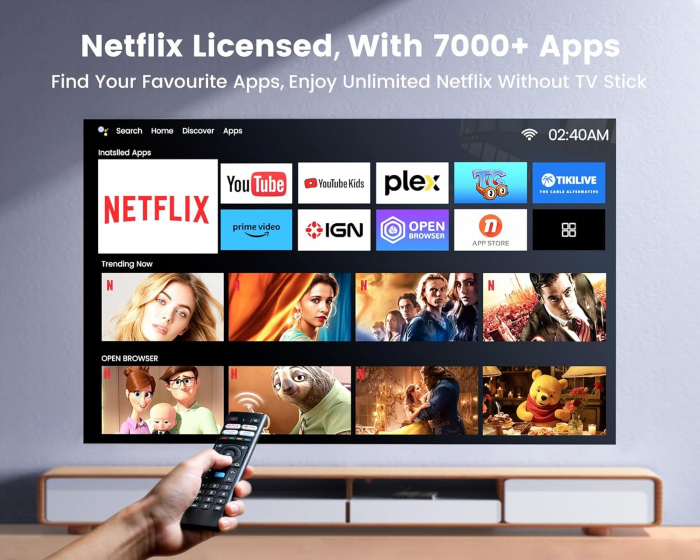 Videoproiector Wimius K9 700 ANSI Lumeni cu Certificat Netflix si audio Dolby Full HD [6]