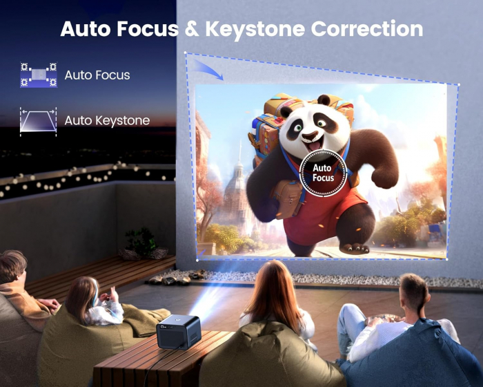 Videoproiector Wimius K9 700 ANSI Lumeni cu Certificat Netflix si audio Dolby Full HD [3]