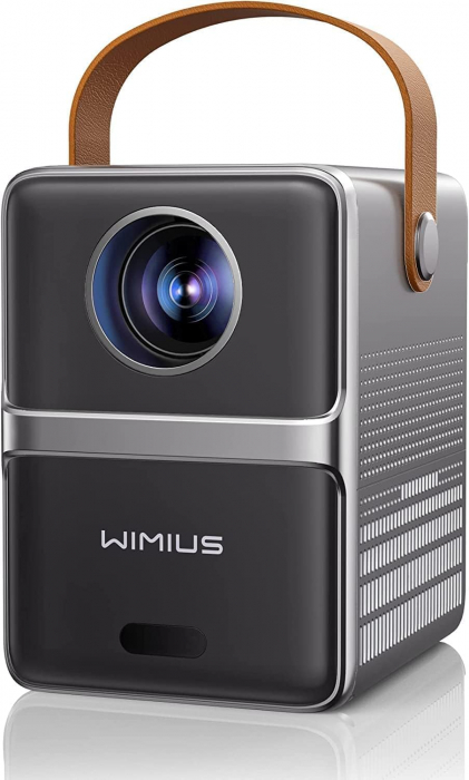 Videoproiector Wimius P61 WiFi Bluetooth 8000 Lumeni portabil, 1080P Full HD 5G USB 2.0 Gri ​​pentru Home Cinema, iOS/Android/Loptop/USB/PS5/AV [1]