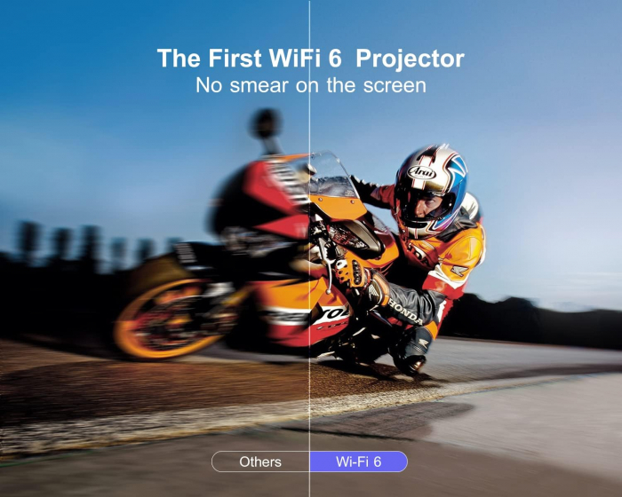 Videoproiector Wimius P62 WiFi 6 si Bluetooth 5.2, 500 ANSI 4K, nativ 1080P, Keystone 6D automat si zoom 50%, Smart Home pentru telefon/PC/TV Stick [5]