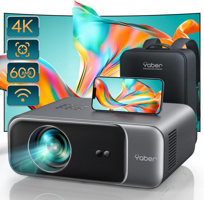 Videoproiector Yaber Pro V9 cu Focalizare automata/Correctie trapezoidala Bluetooth WiFi6 [1]