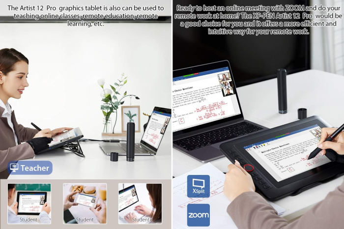 XP-PEN Artist 12 Pro Tableta grafica, 11.6" FHD, TILT, 8192 niveluri presiune, include Artrage 5, Manusa, 8 varfuri de rezerva [8]