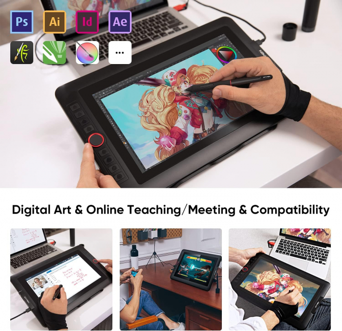 XP-PEN Artist 13.3 Pro,Tableta grafica, FHD, TILT, 8192 niveluri presiune, include Artrage 5, Manusa, 8 varfuri de rezerva [8]