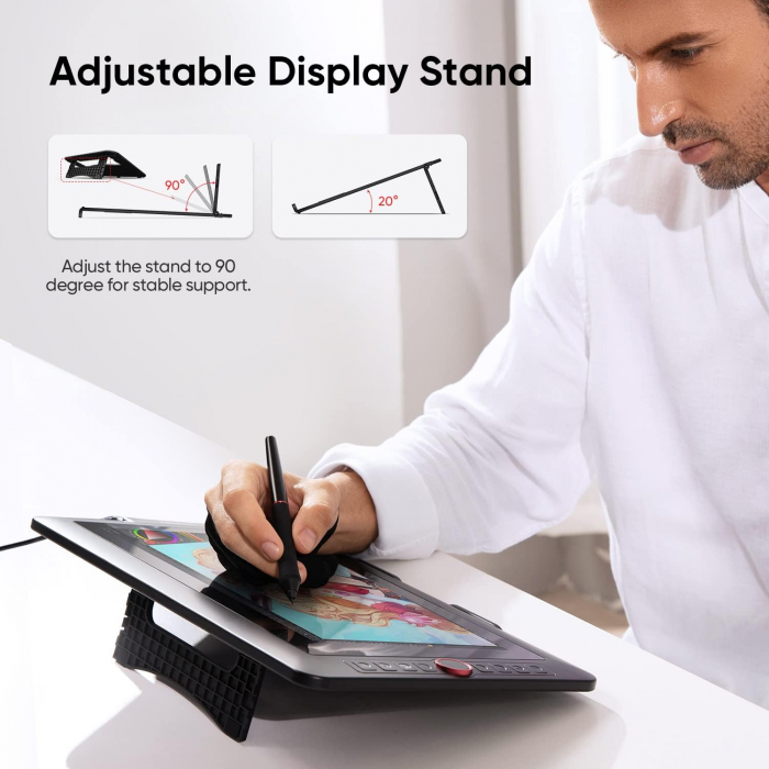XP-PEN Artist 13.3 Pro,Tableta grafica, FHD, TILT, 8192 niveluri presiune, include Artrage 5, Manusa, 8 varfuri de rezerva [3]