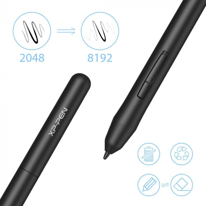 XP-PEN Star 03 V2 Tableta grafica, 10x6", USB, 8 Butoane, 8192 niveluri presiune, include Pen-Stand, 8 varfuri de rezerva [2]