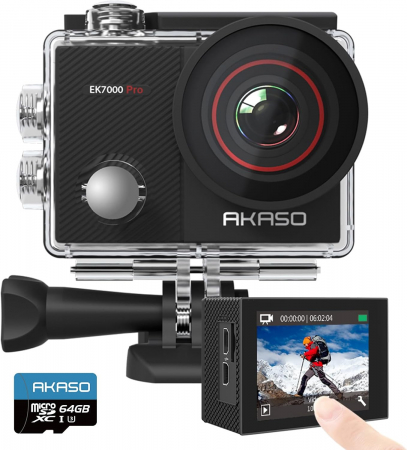 TV, Audio-Video & Foto - Camera sport Akaso EK7000 Pro, 4K/25FPS, 20MP, waterproof