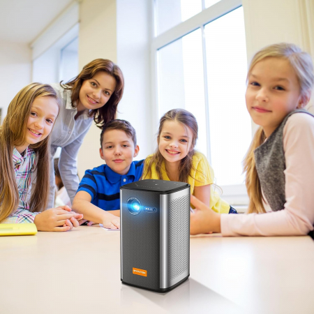 Mini Videoproiector Byintek P70 DLP 3D 4K 380Lumeni Android 9.0 Negru/Argintiu [3]