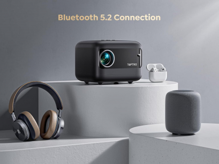 Mini Videoproiector TOPTRO TR25, Full HD 1080P, 8500 lumeni 5G WiFi Bluetooth Home Cinema, portabil cu afisaj de 240 inchi [1]