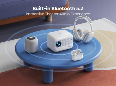MINI Videoproiector Yaber L1 WiFi Bluetooth Proiector 9500 lumeni cu Focalizare automata 720P Suport video 1080p pentru cinema acasa in aer liber Android [5]