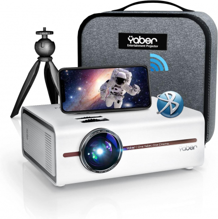 TV, Audio-Video & Foto - Mini Videoproiector Yaber V5 WiFi Bluetooth 2.4G & 5G, 7000 lumeni, Full HD 1080P compatibil cu TV Stick / Smartphone / Laptop / HDMI / DVD Telefon mobil, portabil