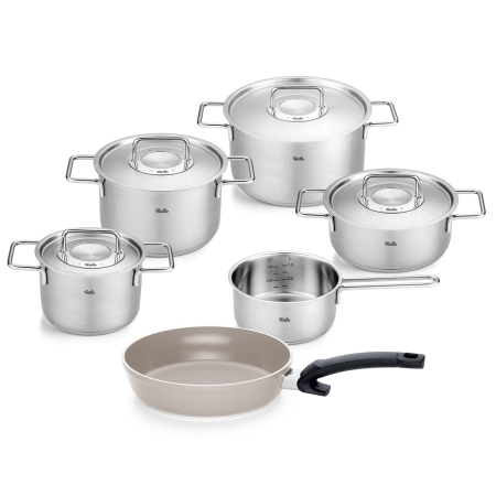 Set oale Fissler Pure Collection/Edelstahl-Koch, 6 bucăți, 24 cm, pentru inducție