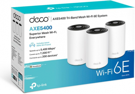 Sistem Wi-Fi Mesh Tp-Link Deco XE75(3-pack), AXE5400, Tri-Band Gigabit, Wi-Fi 6E [4]