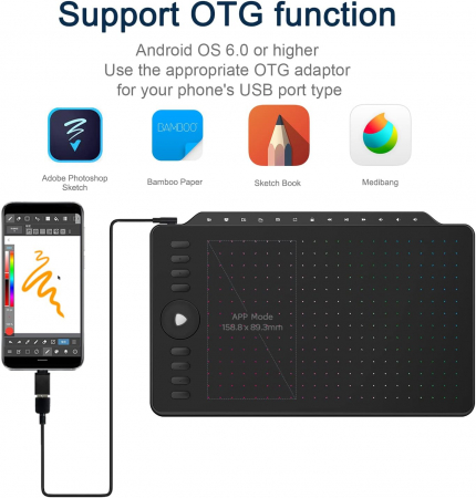 Tableta grafica GAOMON M1220, 12", Stilou 8192 niveluri sensibilitate, compatibila Android/Windows/Mac OS, Negru [1]