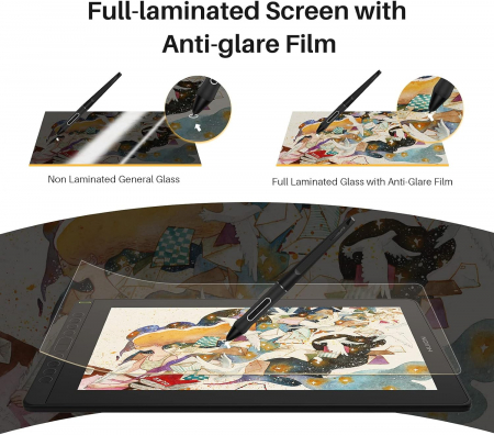 Tableta grafica Huion Kamvas 16 (2021) 15.6" FHD, IPS, USB-C, TILT, 8192 niveluri presiune, include, Manusa, 10 varfuri de rezerva [2]