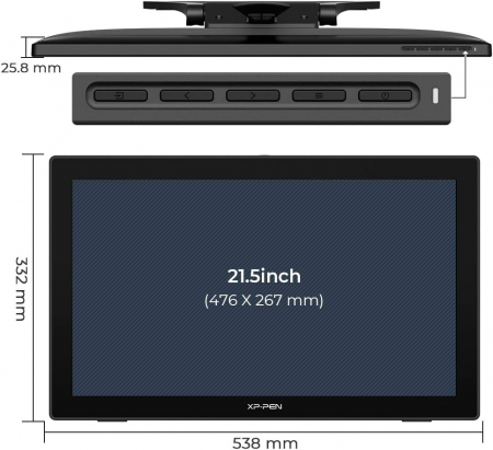 Tableta grafica XP-PEN Artist 22 Generatia 2, 21.5" FHD, TILT, 86% RGB, include Stand Ajustabil, Artrage 5, Manusa, 8 varfuri de rezerva [1]