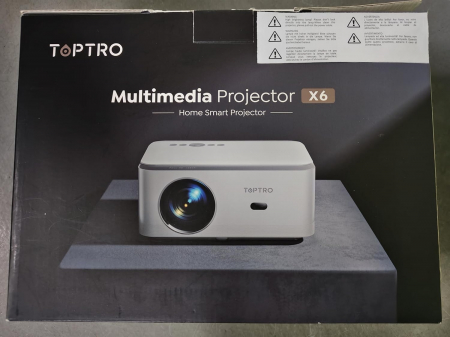 Videoproiector Toptro X6 WiFi 6 Bluetooth 500 ANSI Lumeni, Full HD, Android TV & Electric Focus Suport 4K, Portabil, Home Cinema cu APP, 4P/Auto [4]