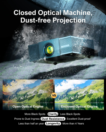 Videoproiector ULTIMEA Apollo P60 WiFi Bluetooth 900 ANSI Lumeni, FullHD, Suport 4K Home Cinema [7]