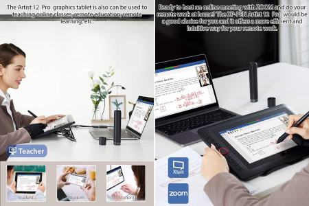 XP-PEN Artist 12 Pro Tableta grafica, 11.6" FHD, TILT, 8192 niveluri presiune, include Artrage 5, Manusa, 8 varfuri de rezerva [7]