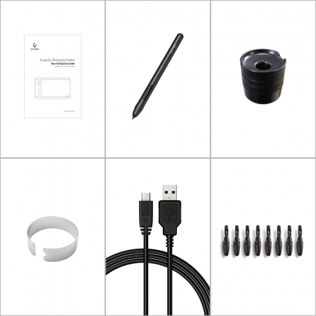 XP-PEN Star 03 V2 Tableta grafica, 10x6", USB, 8 Butoane, 8192 niveluri presiune, include Pen-Stand, 8 varfuri de rezerva [7]