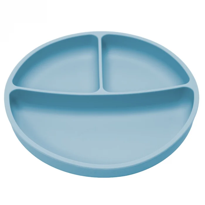 Appekids Farfurie Compartimentata Din Silicon Cu Ventuza Aqua Blue [1]