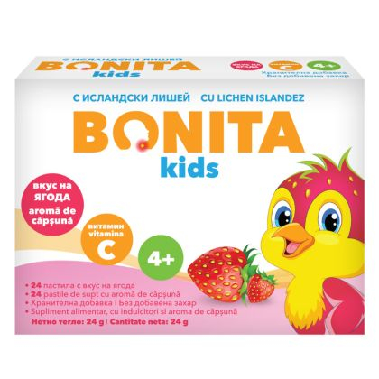 Bonita Kids Aroma De Capsuni x 24 pastile de supt [1]