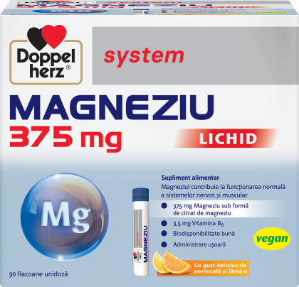Doppelherz System Magneziu Lichid 375 mg x 30 fl. unidoza [1]