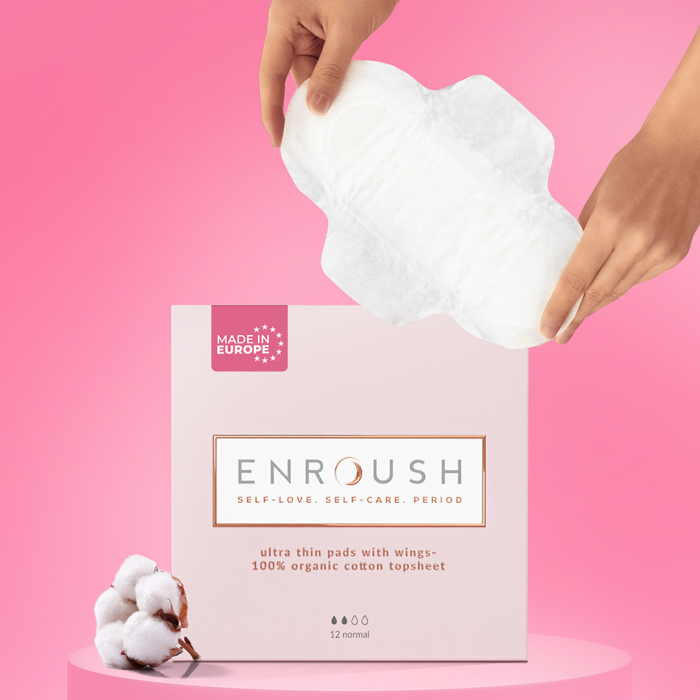 Enroush Absorbante Bumbac Organic Normal Absorbtie Medie x 12 bc. [2]